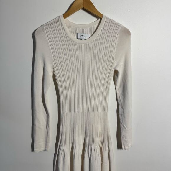 Textile Elizabeth and James Sweater Dress Women XS Ivory Winter White Holiday - Picture 4 of 8